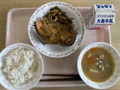 初めての給食