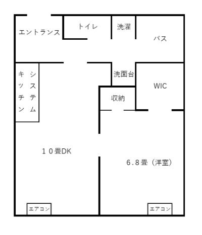 単身用間取り図